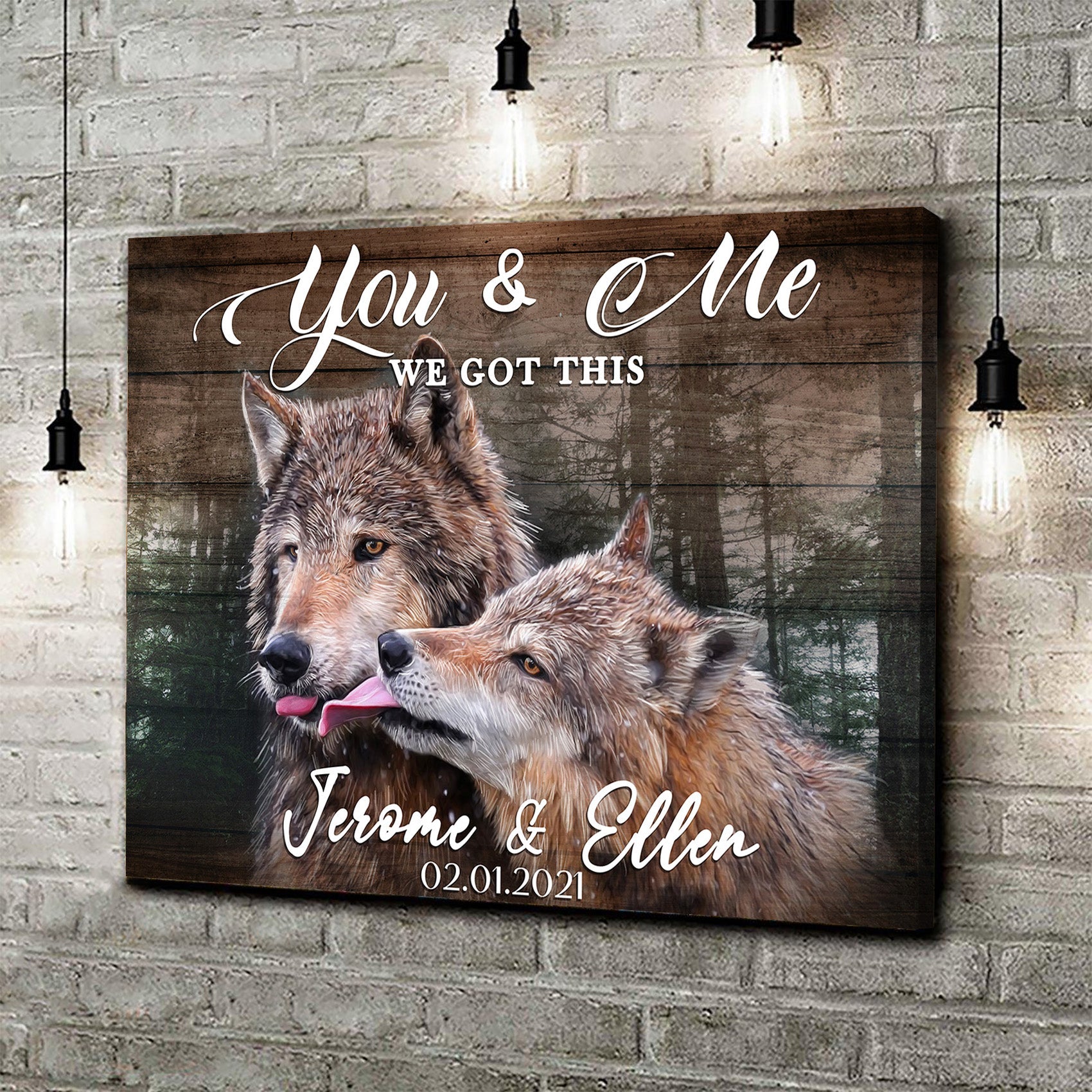 We Got This Couple Wolves Sign