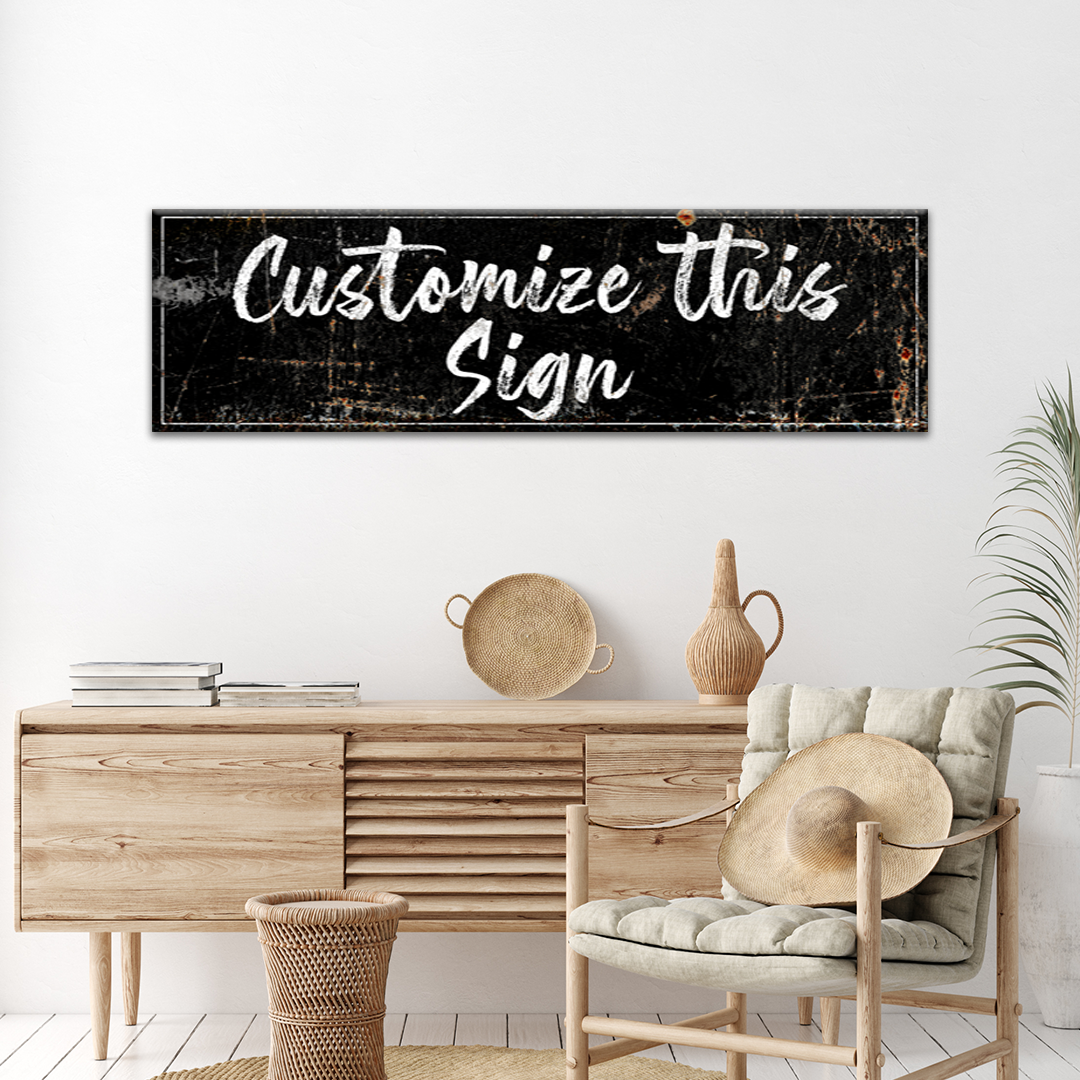 Custom Rustic Canvas Sign